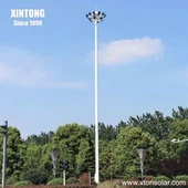 Tiang Lampu Surya Galvanis Tinggi 12FT Untuk Penerangan