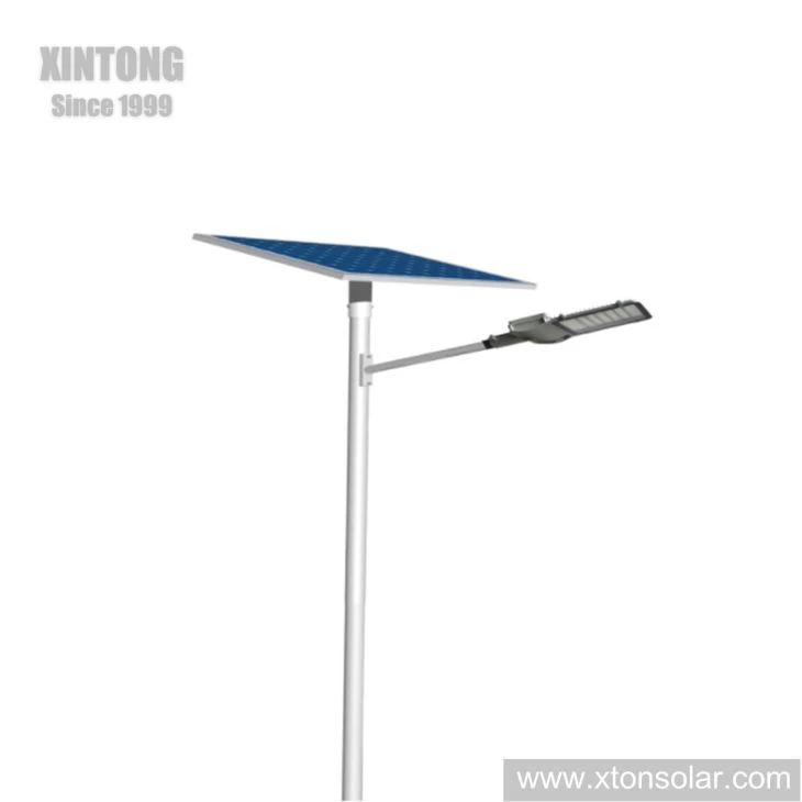 Street Lamp Drawing With Solar Panel Remote System